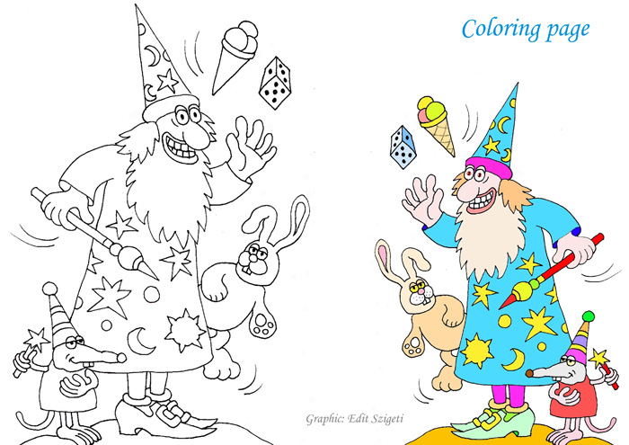 Coloring page- Wizard